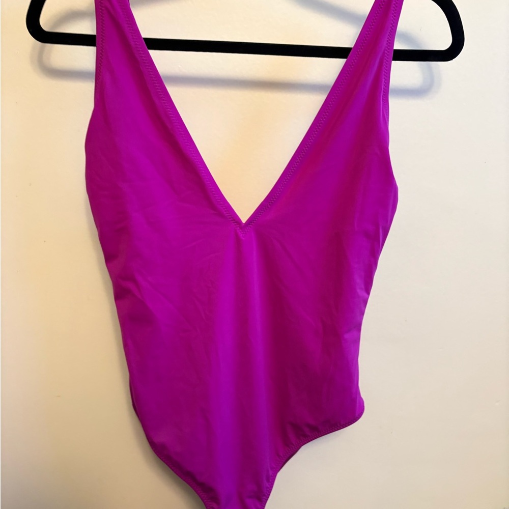 Yitty Shapewear Women's Plunge One Piece Magenta